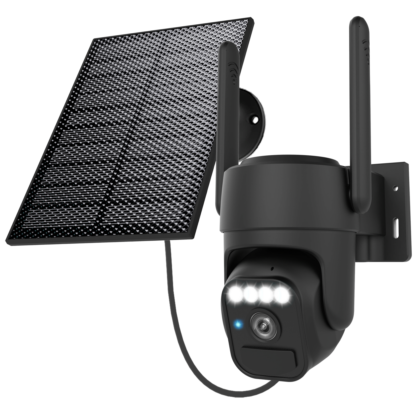 Solar Camera Outdoor Wireless, Wi-Fi Security Cameras for Home, 360° View, Two-Way Talk, Auto Tracking, Light Alarm, Color Night Vision