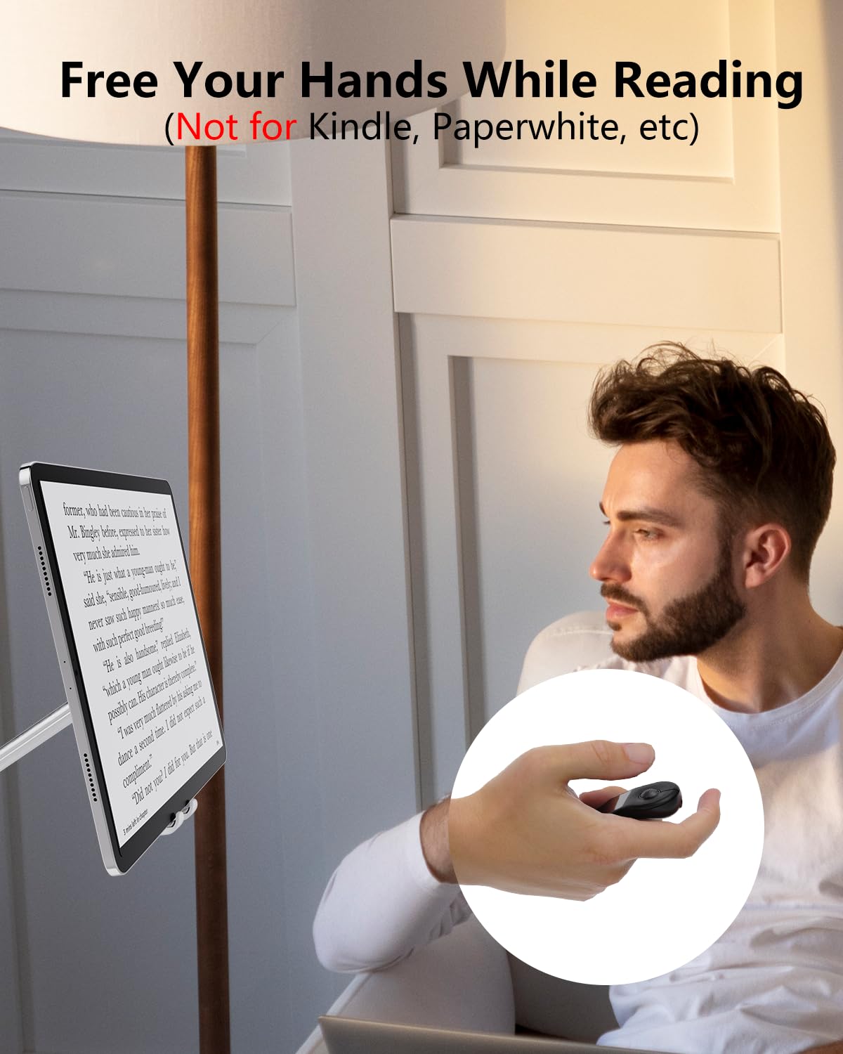 3-Link Air Mouse for PC/iOS/Android with Touchpad Rechargeable Wireless Presentation for PPT Pointer Bluetooth 2.4G Remote Control for PowerPoint/Keynote/Tiktok/Camera/Kindle App