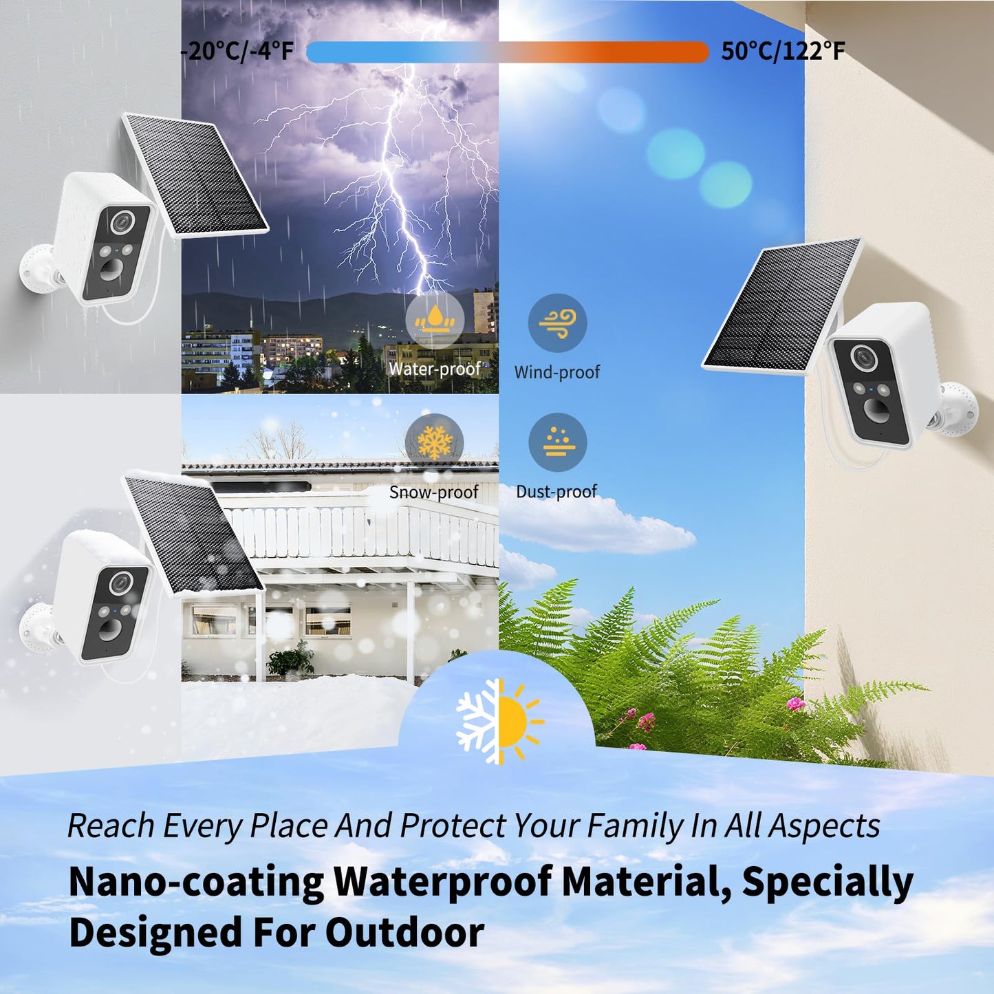 3-Link Security Cameras Wireless Outdoor 2 Pack, Wi-Fi Camera Outdoor Wireless for Home Security Outside, Motion Detection, Spotlight, Siren, Alexa Compatible, Only 2.4G Wi-Fi